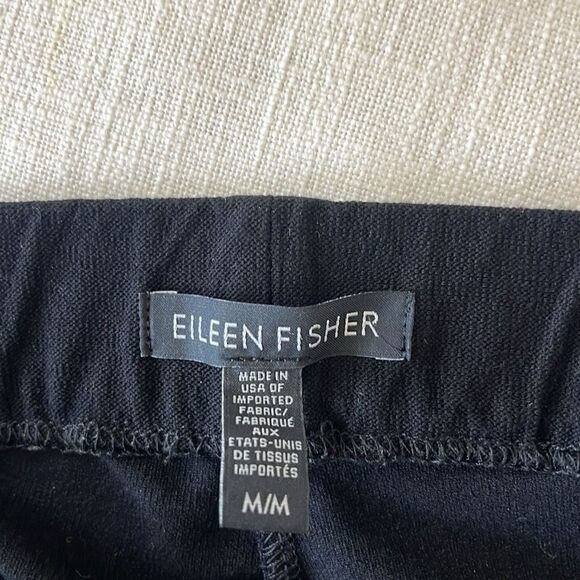 Eileen Fisher Black Back Ankle Zip Trouser Pants - Picture 7 of 8